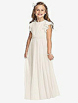 Front View Thumbnail - Ivory Flower Girl Dress FL4038