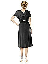 Alt View 2 Thumbnail - Black Twist Wrap Convertible Cocktail Dress