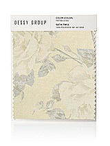 Front View Thumbnail - Butter Yellow Floral Satin Twill Swatch