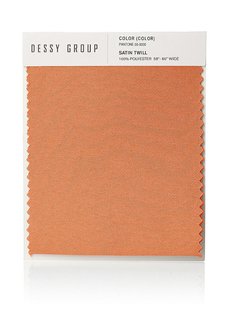 Front View - Portofino Orange Satin Twill Swatch