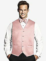 Front View Thumbnail - Rose Matte Satin Tuxedo Vests by After Six