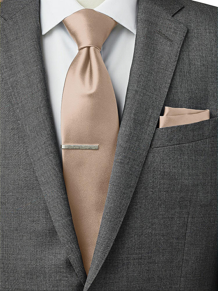 Back View - Topaz Matte Satin Pocket Squares by After Six