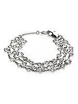 Front View Thumbnail - Clear Three Row Floating CZ Bracelet