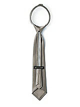 Rear View Thumbnail - Mocha Matte Satin Boy's 14" Zip Necktie by After Six