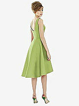 Alt View 2 Thumbnail - Mojito Bateau Neck Satin High Low Cocktail Dress