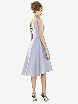 Alt View 2 Thumbnail - Silver Dove Bateau Neck Satin High Low Cocktail Dress
