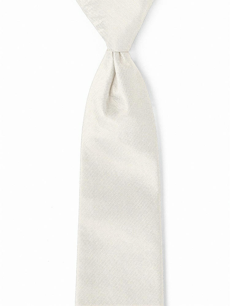 Front View - Ivory Classic Yarn-Dyed Pre-Knotted Neckties by After Six