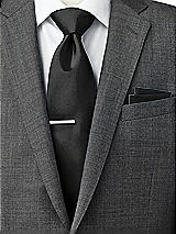 Side View Thumbnail - Black Classic Yarn-Dyed Pocket Squares by After Six