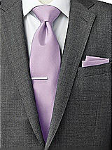 Side View Thumbnail - Pale Purple Classic Yarn-Dyed Pocket Squares by After Six
