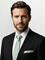 Side View Thumbnail - Seagrass Classic Yarn-Dyed Pocket Squares by After Six