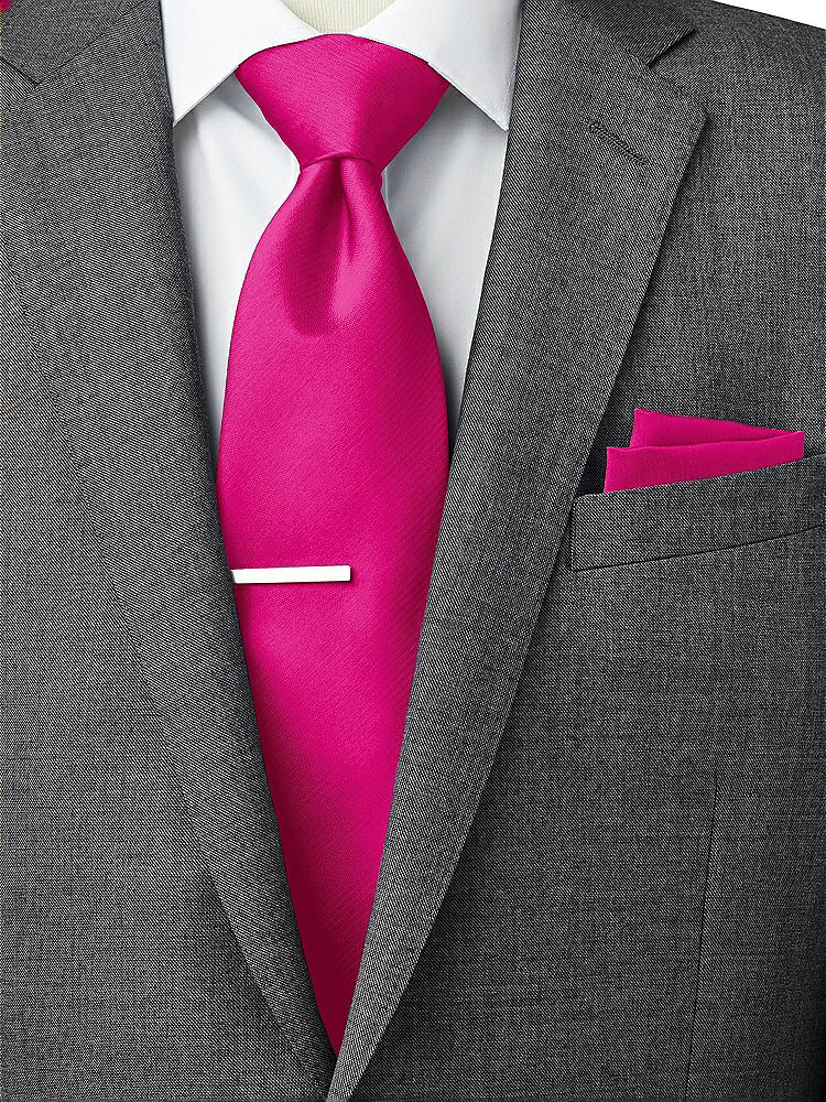 Back View - Think Pink Classic Yarn-Dyed Pocket Squares by After Six