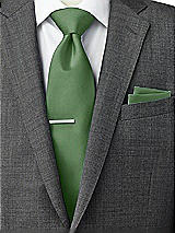 Side View Thumbnail - Vineyard Green Classic Yarn-Dyed Pocket Squares by After Six