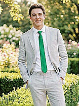 Alt View 1 Thumbnail - Pantone Emerald Yarn-Dyed Narrow Ties by After Six