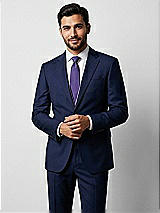 Side View Thumbnail - Regalia - PANTONE Ultra Violet Yarn-Dyed Narrow Ties by After Six