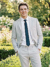 Alt View 1 Thumbnail - Atlantic Blue Yarn-Dyed Narrow Ties by After Six