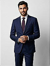 Side View Thumbnail - Aubergine Yarn-Dyed Narrow Ties by After Six