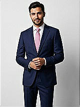 Side View Thumbnail - Powder Pink Yarn-Dyed Narrow Ties by After Six