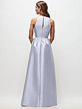 Rear View Thumbnail - Silver Dove Sleeveless Keyhole Back Satin Maxi Dress