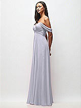Side View Thumbnail - Silver Dove Off-the-Shoulder Draped Chiffon Maxi Dress