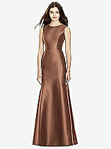 Rear View Thumbnail - Cognac Bella Bridesmaids Dress BB106