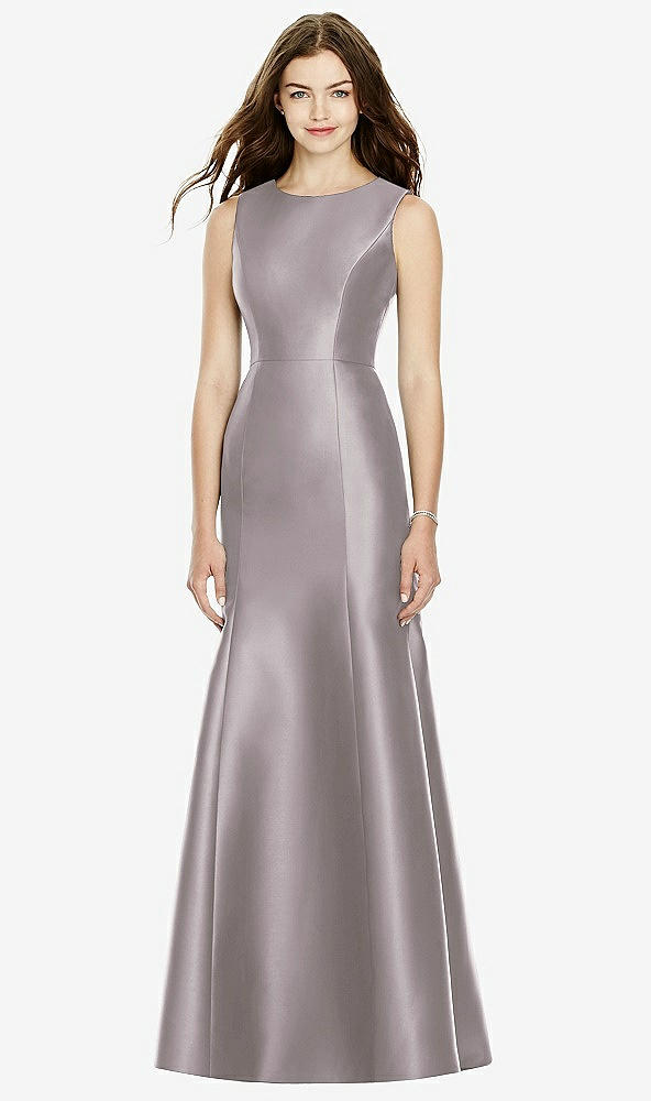 Back View - Cashmere Gray Bella Bridesmaids Dress BB106
