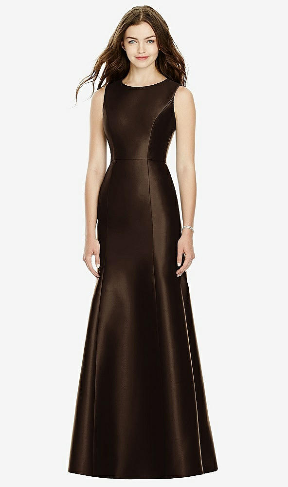 Back View - Espresso Bella Bridesmaids Dress BB106