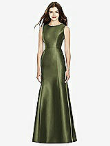 Rear View Thumbnail - Olive Green Bella Bridesmaids Dress BB106