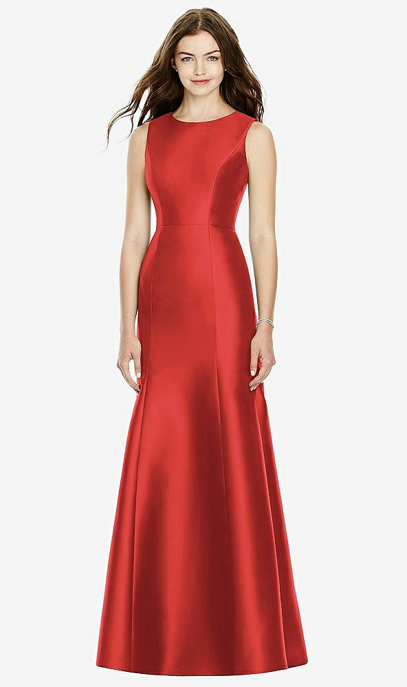 Back View - Poppy Red Bella Bridesmaids Dress BB106