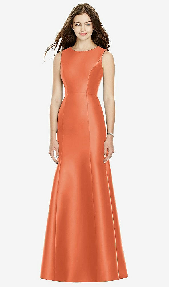 Back View - Portofino Orange Bella Bridesmaids Dress BB106