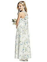 Rear View Thumbnail - Bleu Garden Flower Girl Dress FL4054
