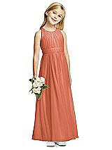Front View Thumbnail - Terracotta Copper Flower Girl Dress FL4054