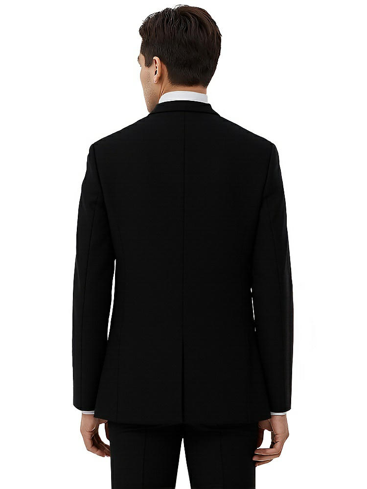 Back View - Black Slim Notch Collar Tuxedo Jacket - The Dylan by After Six
