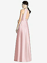 Rear View Thumbnail - Ballet Pink Sleeveless Open-Back Pleated Skirt Dress with Pockets