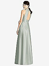 Rear View Thumbnail - Willow Green Sleeveless Open-Back Pleated Skirt Dress with Pockets