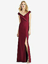 Front View Thumbnail - Burgundy Bella Bridesmaids Dress BB112