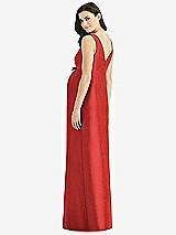 Rear View Thumbnail - Poppy Red Sleeveless Satin Twill Maternity Dress