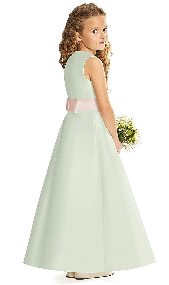 Back View - Mint Green & Blush Flower Girl Dress FL4062