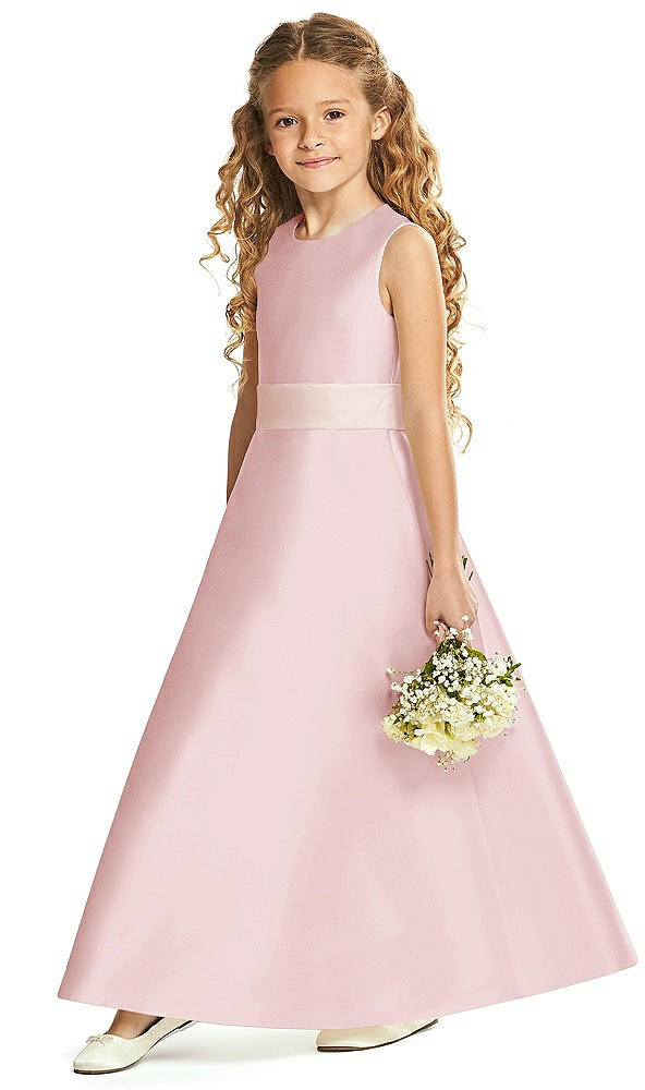 Front View - Ballet Pink & Blush Flower Girl Dress FL4062