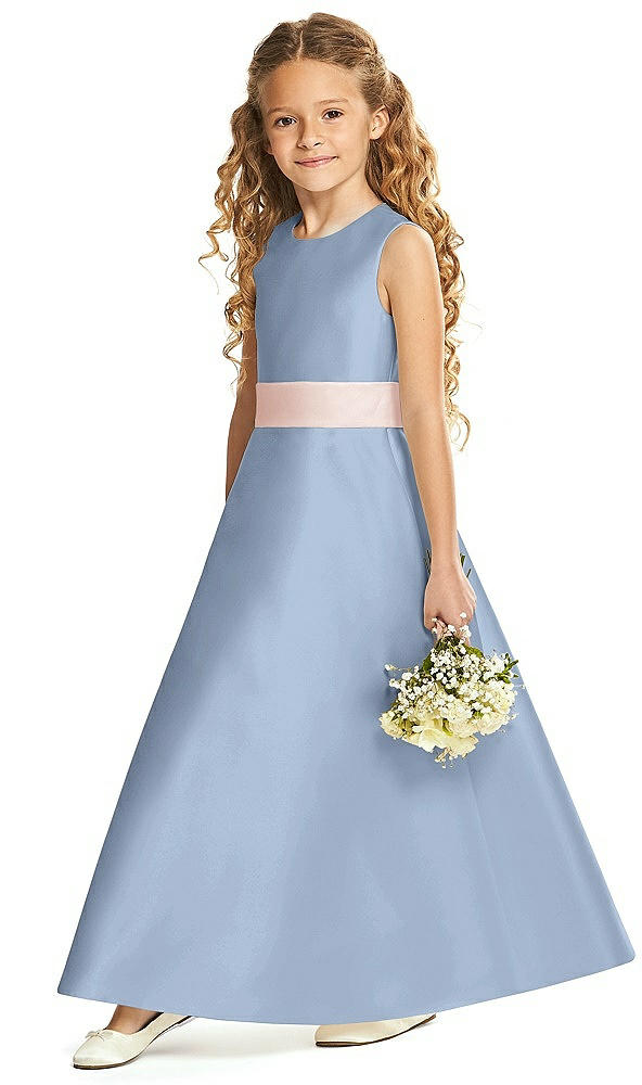 Front View - Cloudy & Blush Flower Girl Dress FL4062