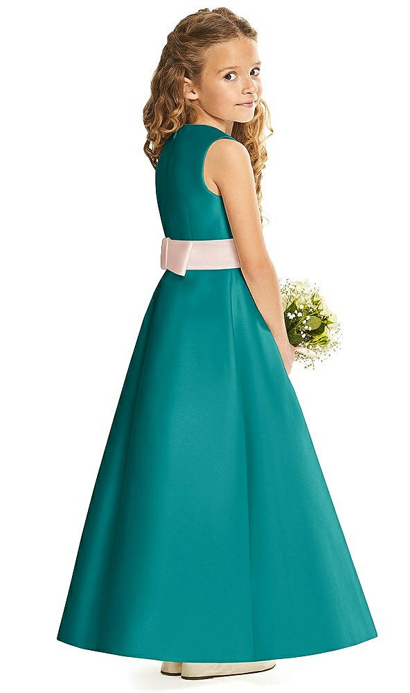 Back View - Jade & Blush Flower Girl Dress FL4062