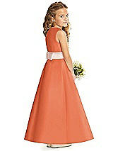 Rear View Thumbnail - Portofino Orange & Blush Flower Girl Dress FL4062