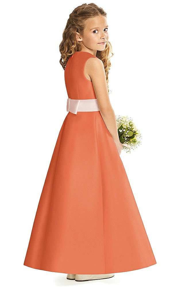 Back View - Portofino Orange & Blush Flower Girl Dress FL4062