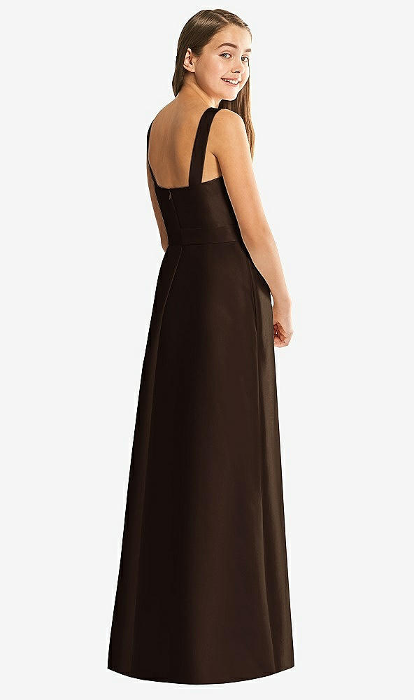 Back View - Espresso Alfred Sung Junior Bridesmaid Style JR544