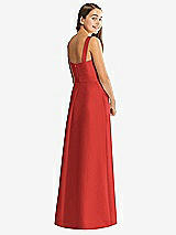 Rear View Thumbnail - Poppy Red Alfred Sung Junior Bridesmaid Style JR544