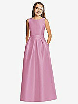 Front View Thumbnail - Powder Pink Alfred Sung Junior Bridesmaid Style JR544