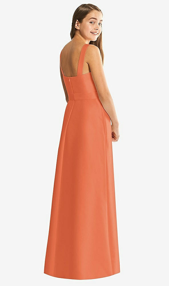 Back View - Portofino Orange Alfred Sung Junior Bridesmaid Style JR544