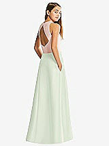 Front View Thumbnail - Mint Green & Blush Alfred Sung Junior Bridesmaid Style JR545