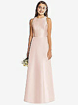 Rear View Thumbnail - Blush & Cameo Alfred Sung Junior Bridesmaid Style JR545
