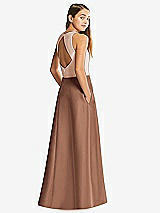 Front View Thumbnail - Cognac & Cameo Alfred Sung Junior Bridesmaid Style JR545