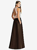 Front View Thumbnail - Espresso & Cameo Alfred Sung Junior Bridesmaid Style JR545
